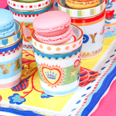 Porcelain Espresso Cup with Saucer/Lid - Flower - Mamma Mia - Baci Milano